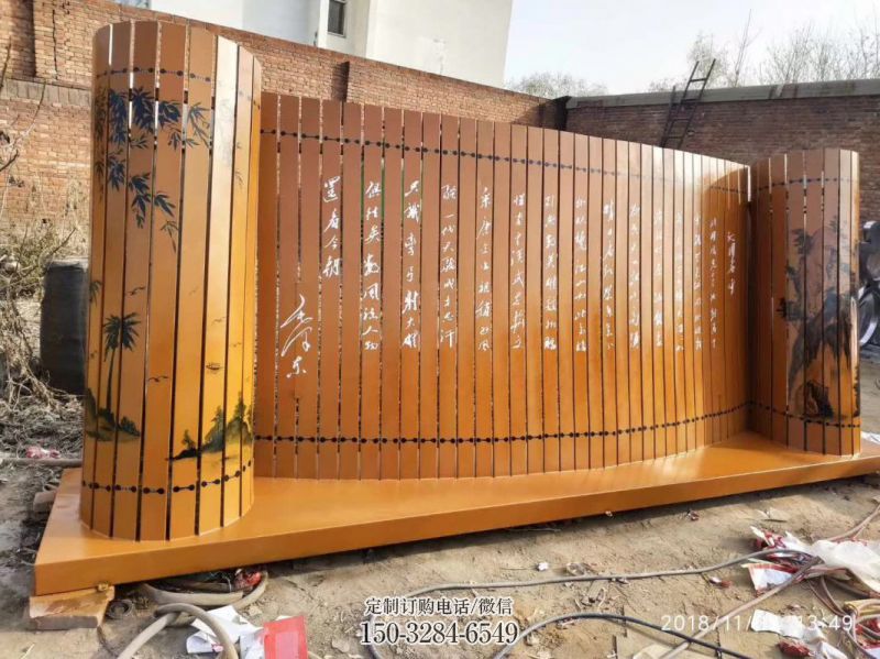 喷漆竹简雕塑 中式村口标识雕塑 草地书本雕塑 喷漆竹简雕塑 中式村口标识雕塑 草地书本雕塑