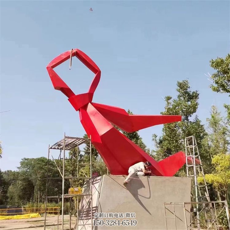校园标识雕塑,红领巾雕塑,不锈钢烤漆工艺雕塑 校园标识雕塑,红领巾雕塑,不锈钢烤漆工艺雕塑
