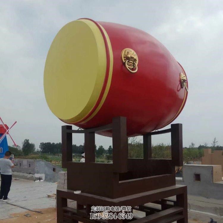 大鼓雕塑,公园地标雕塑,不锈钢烤漆雕塑制作 大鼓雕塑,公园地标雕塑,不锈钢烤漆雕塑制作